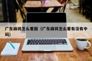 广东麻将怎么看圈（广东麻将怎么看有没有中码）