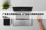 广东有几种麻将玩法（广东有几种麻将玩法叫什么）