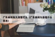 广东麻将有九宝莲灯么（广东麻将九张是什么意思）
